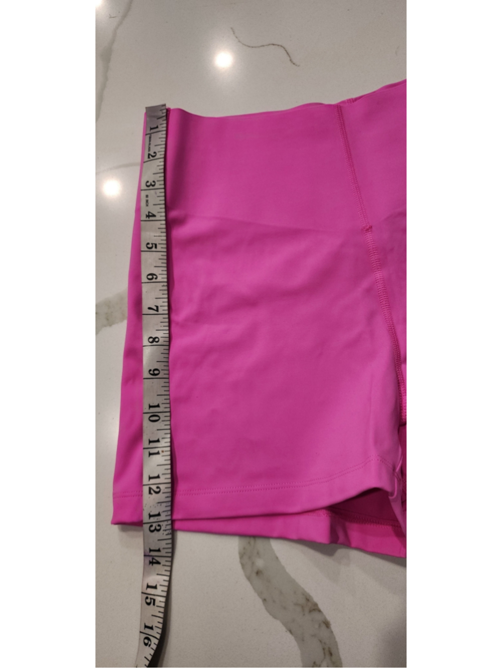 PINK Active Victoria’s Secret High Waist Bike Shorts Bright Hot Pink Size L NWT - Picture 7 of 8